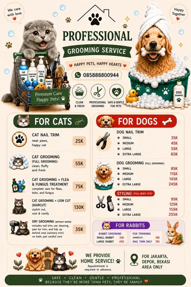GROOMING HOME SERVICE