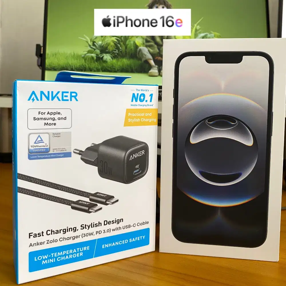 Iphone 16e Ibox New + Charger Anker 30W