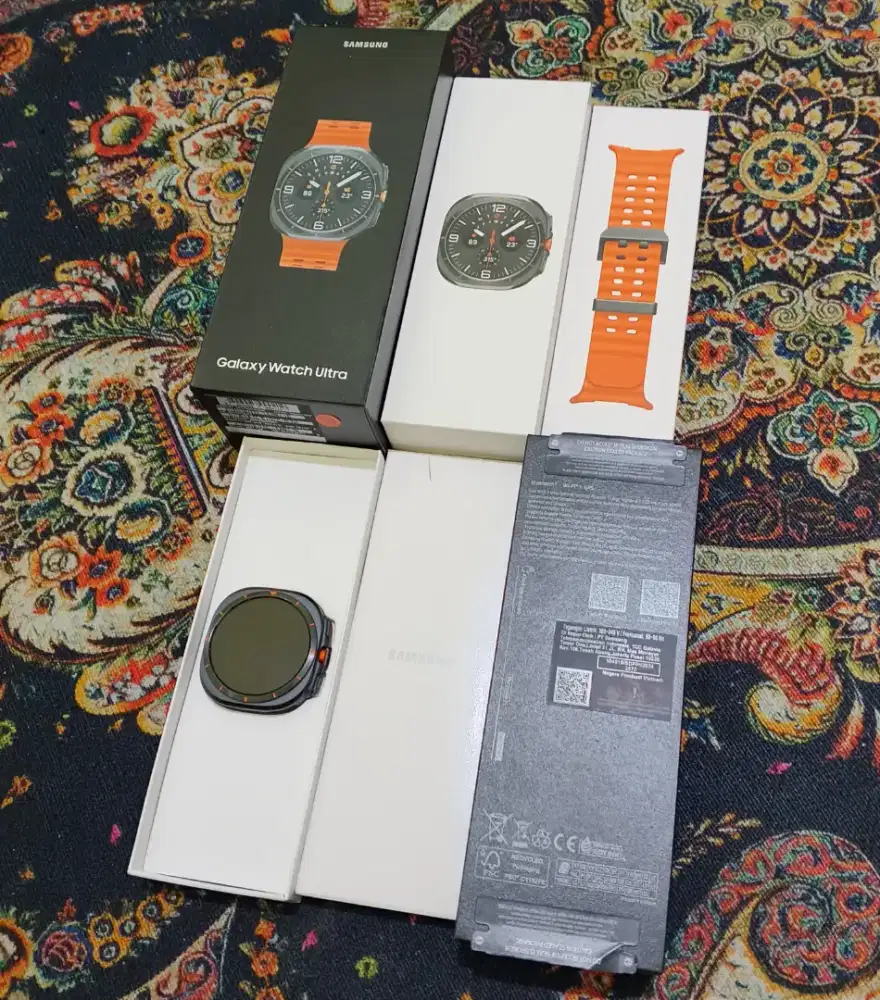 Samsung Galaxy Watch Ultra 47mm Grey with Strap Orange Ex Resmi SEIN