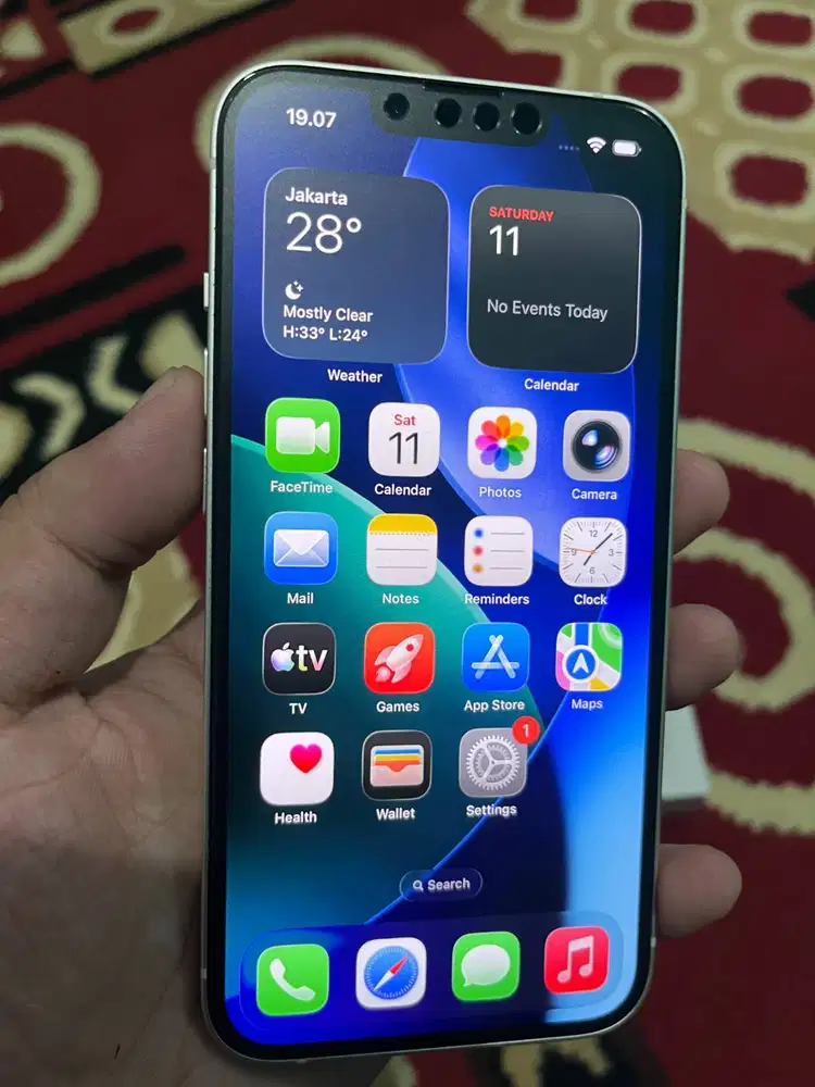 iPhone 13 128GB Starlight iBox BH 95% Mulus Normal Lengkap