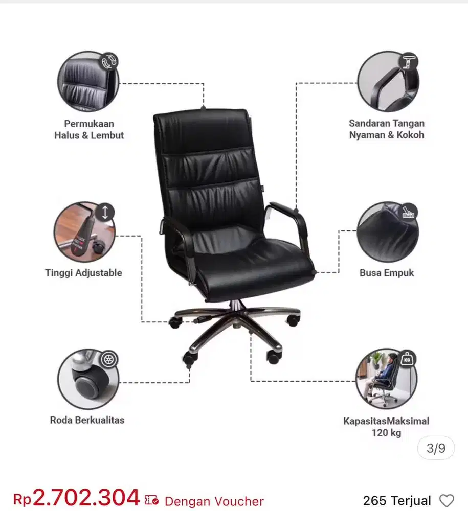 Kursi kantor hitam