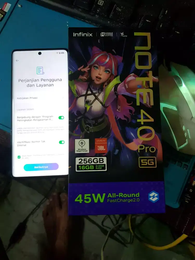 INFINIX NOTE 40 PRO 5G.FULLSET.LIKE NEW.TYPE TERTINGGI RAM 16/256GB