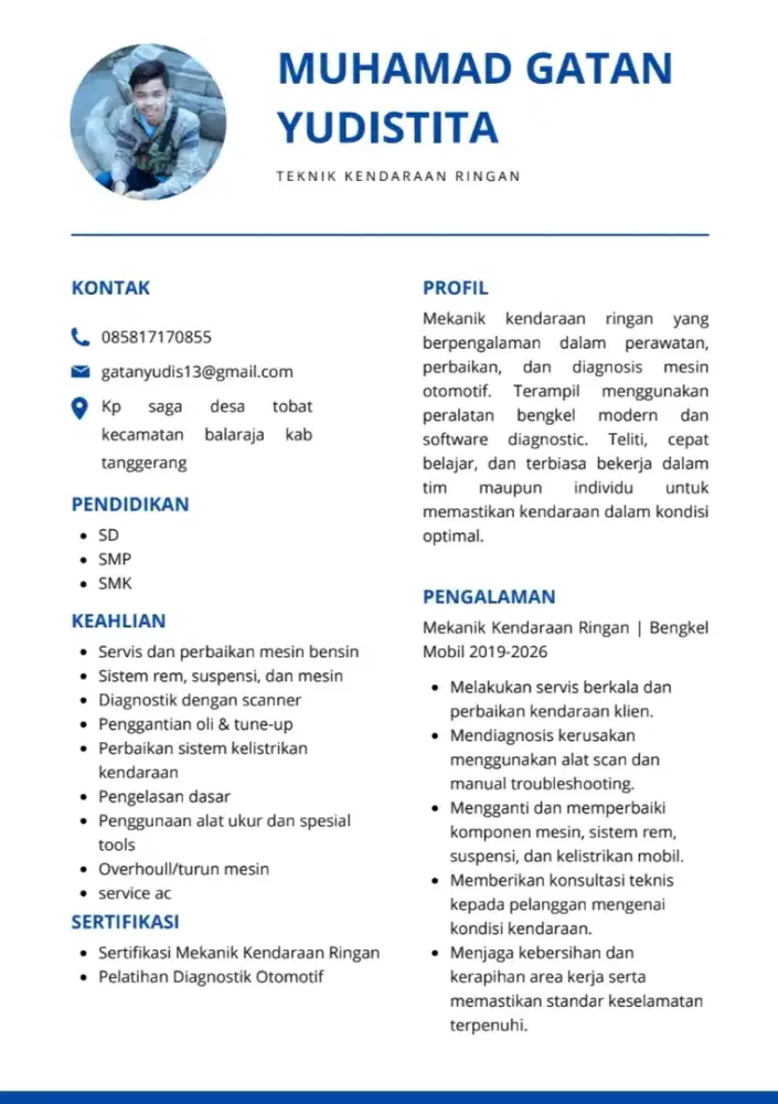 Cari loker sebagai mekanik