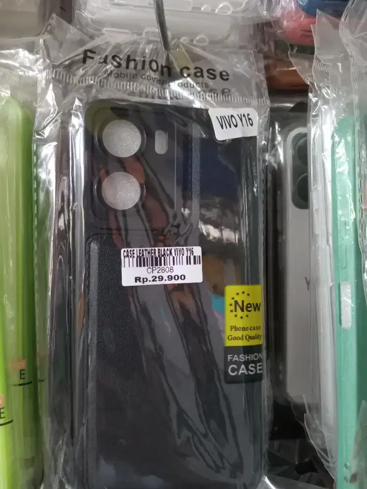 CASE LEATHER BLACK VIVO Y16 ATLANTIS DAHSYAT