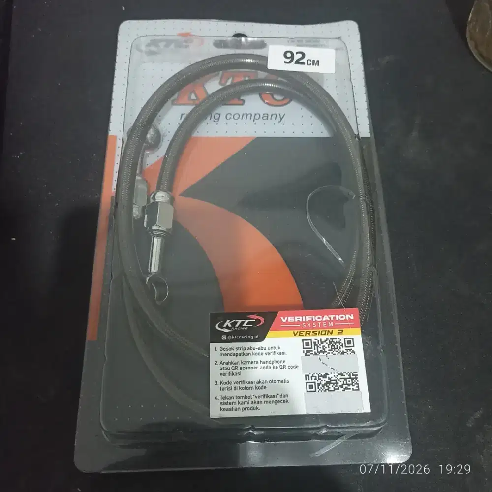bnib selang rem ktc 92cm original universal semua motor masuk