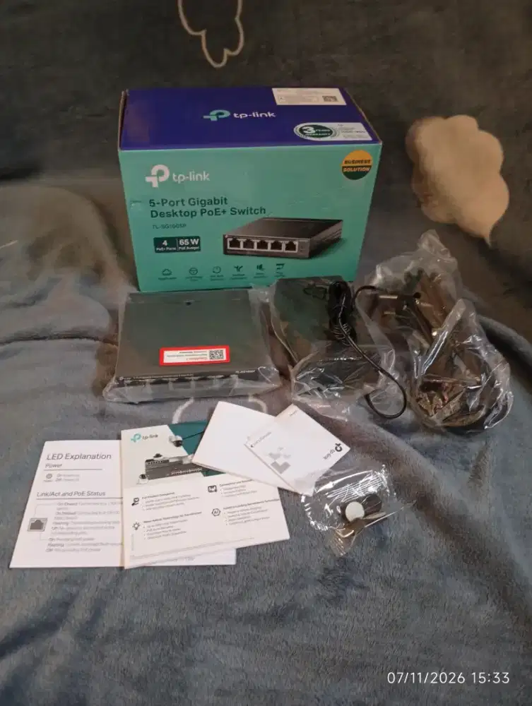 TP-Link TL-SG1005P 5-Port Gigabit Switch Hub dengan 4-Port PoE+ 65W