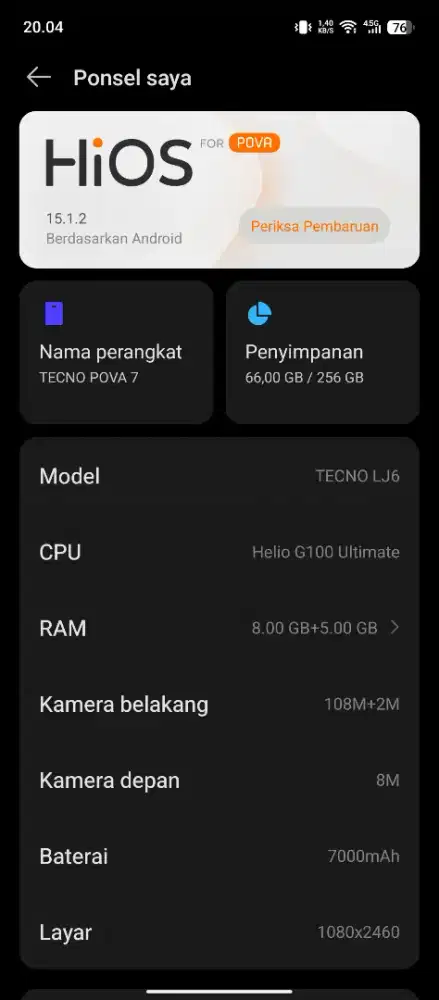 TECNO POVA 7 LJ6 8/256