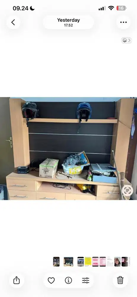 Backdrop TV + Kabinet TV Minimalis