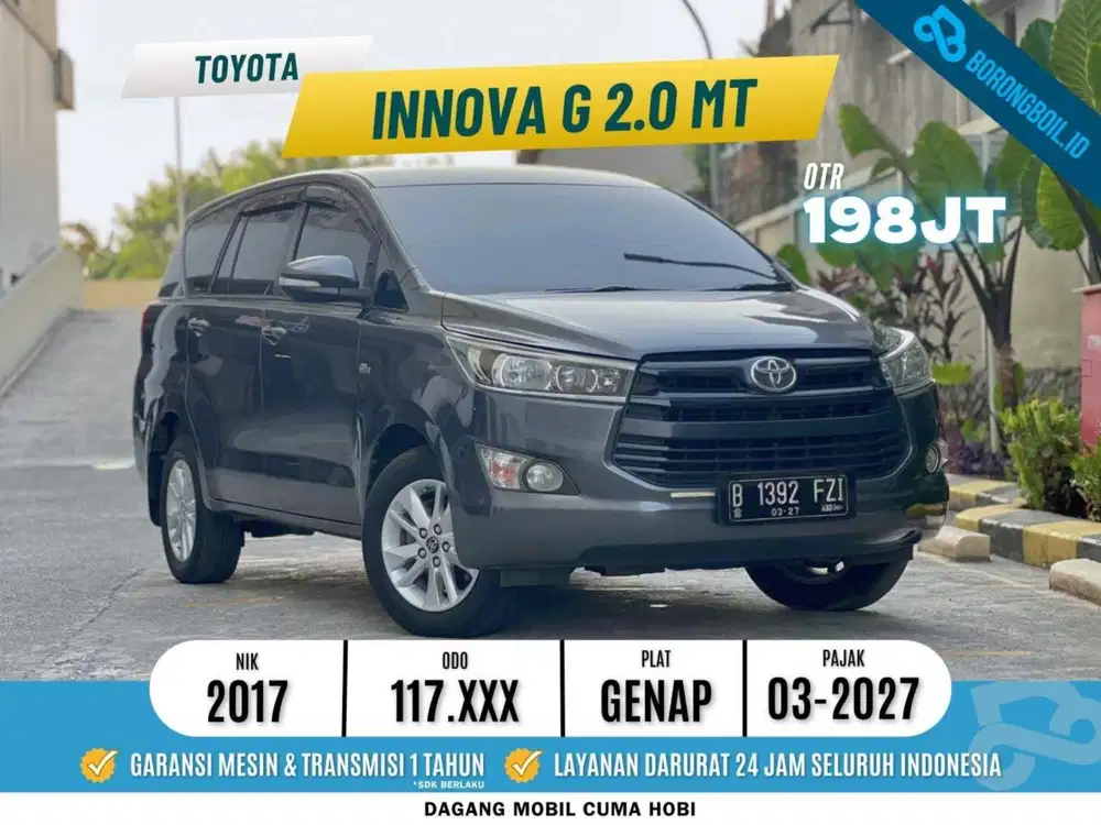 TERMURAHH Toyota Kijang Innova Reborn G 2.0 MT 2017 Abu