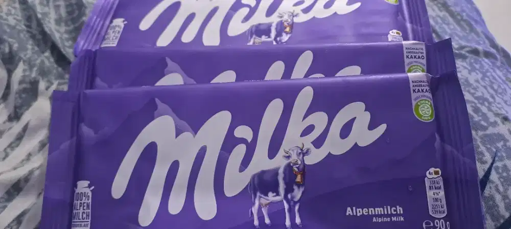 Coklat Milka Alpenmilch kemasan 90mg baru murah