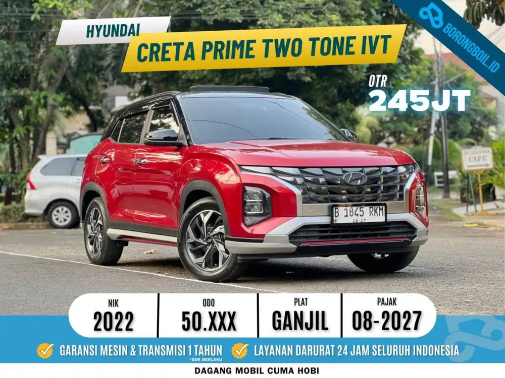 TERMURAHH Hyundai Creta Prime AT 2022 Merah Two Tone