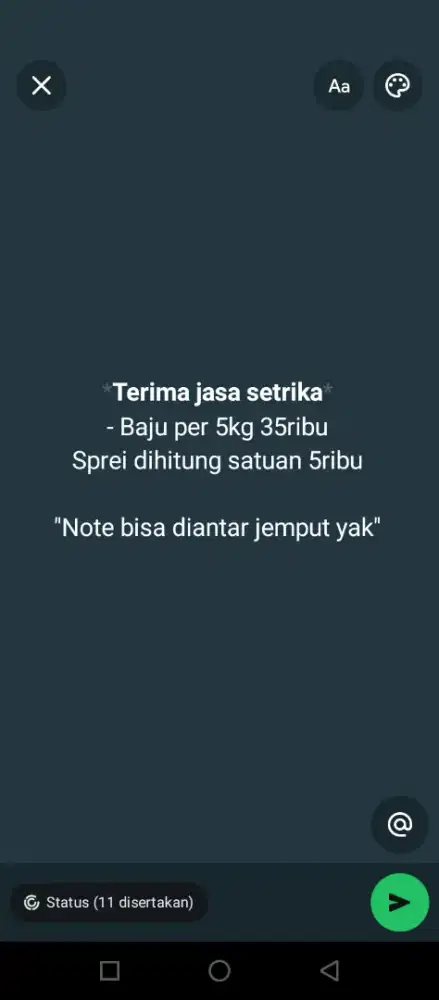 *Terima jasa setrika*