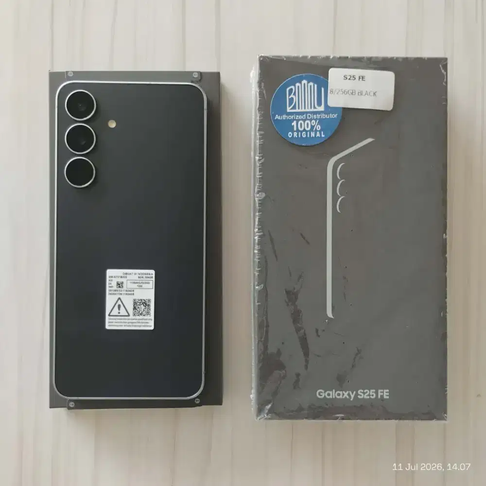 SAMSUNG S25 FE RAM 8/256 FULLSET BARU AJA OPEN BOX BUKA KOTAK AJA