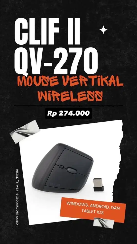 Rexus Mouse Wireless Office Clif II QV-270