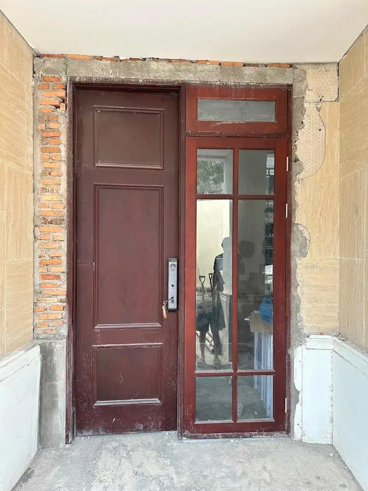 PINTU MERBAU 2 DAUN DAN KUSEN