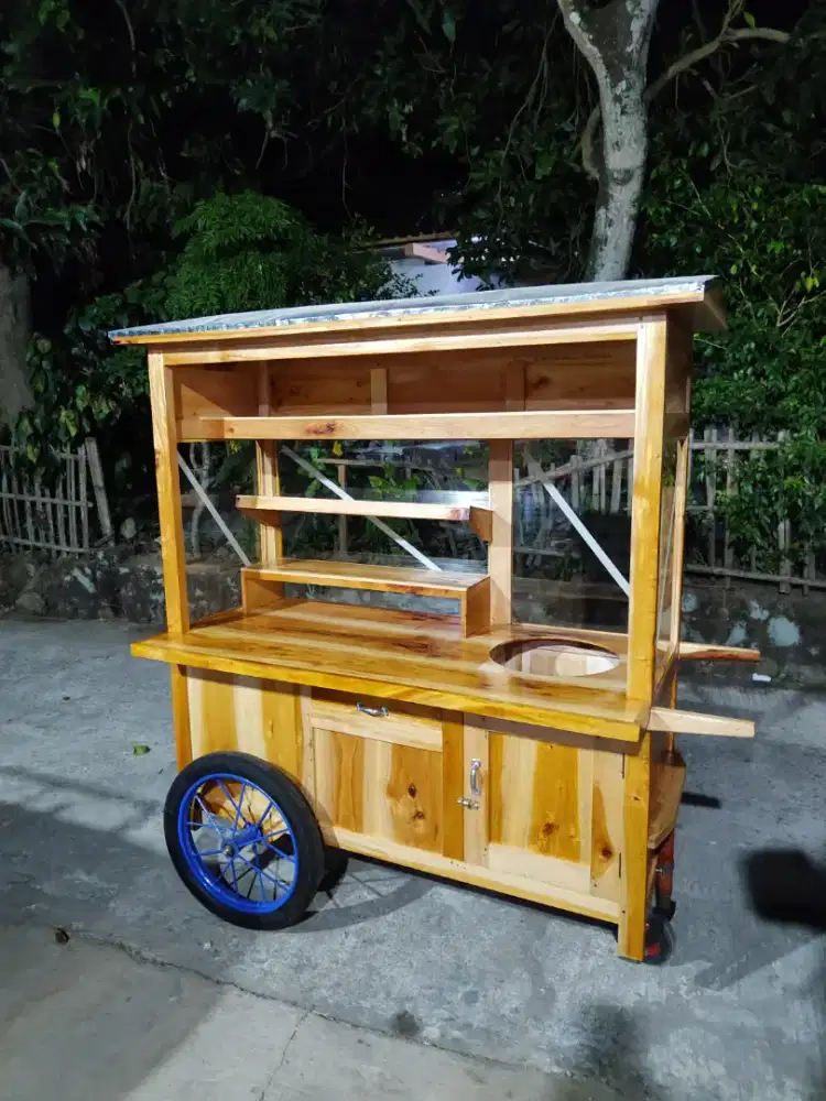 Gerobak Angkringan Bakso Mie Ayam PeceL Bubur Sate Martabak Ronde dlL