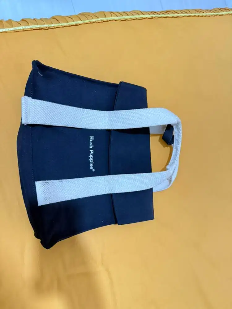Hush Puppies Canvas Flap Bag Black