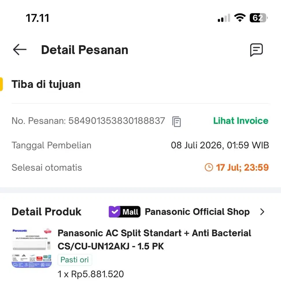 Panasonic AC Split Standart + Anti Bacterial CS/CU-UN12AKJ - 1.5 PK