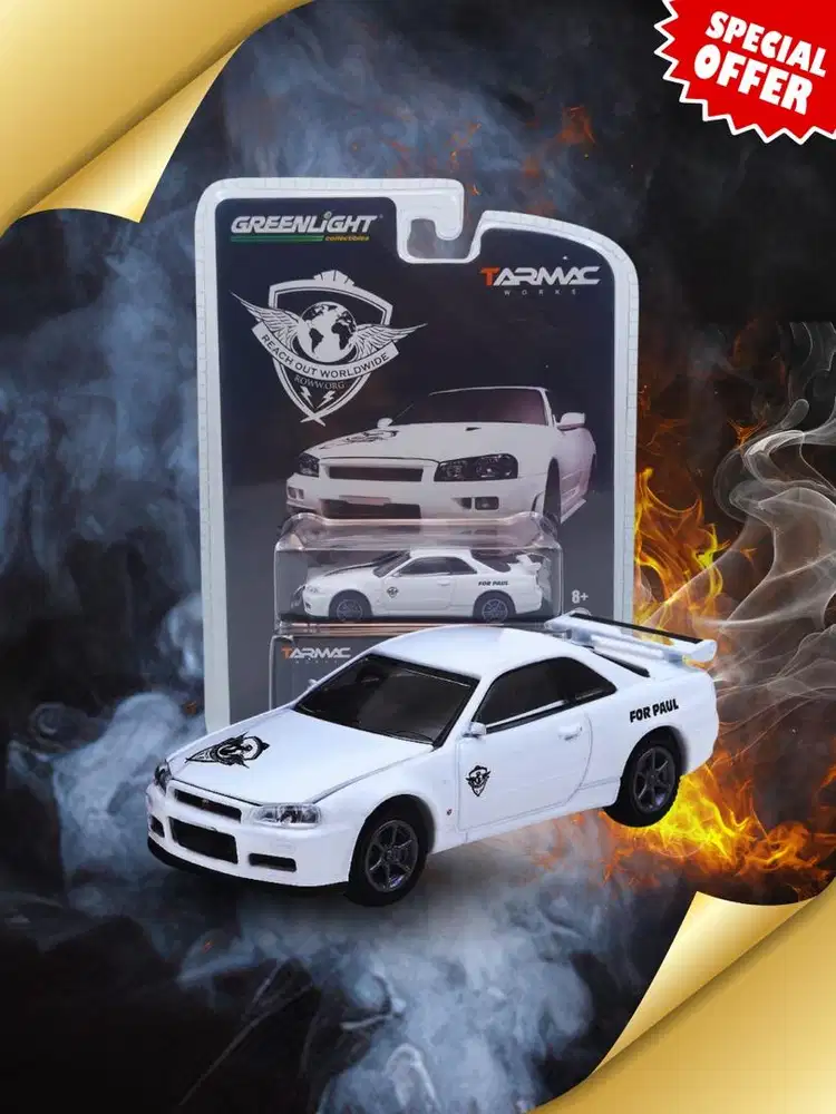 Greenlight X Tarmac Works Nissan Skyline R34 For Paul Special Edition