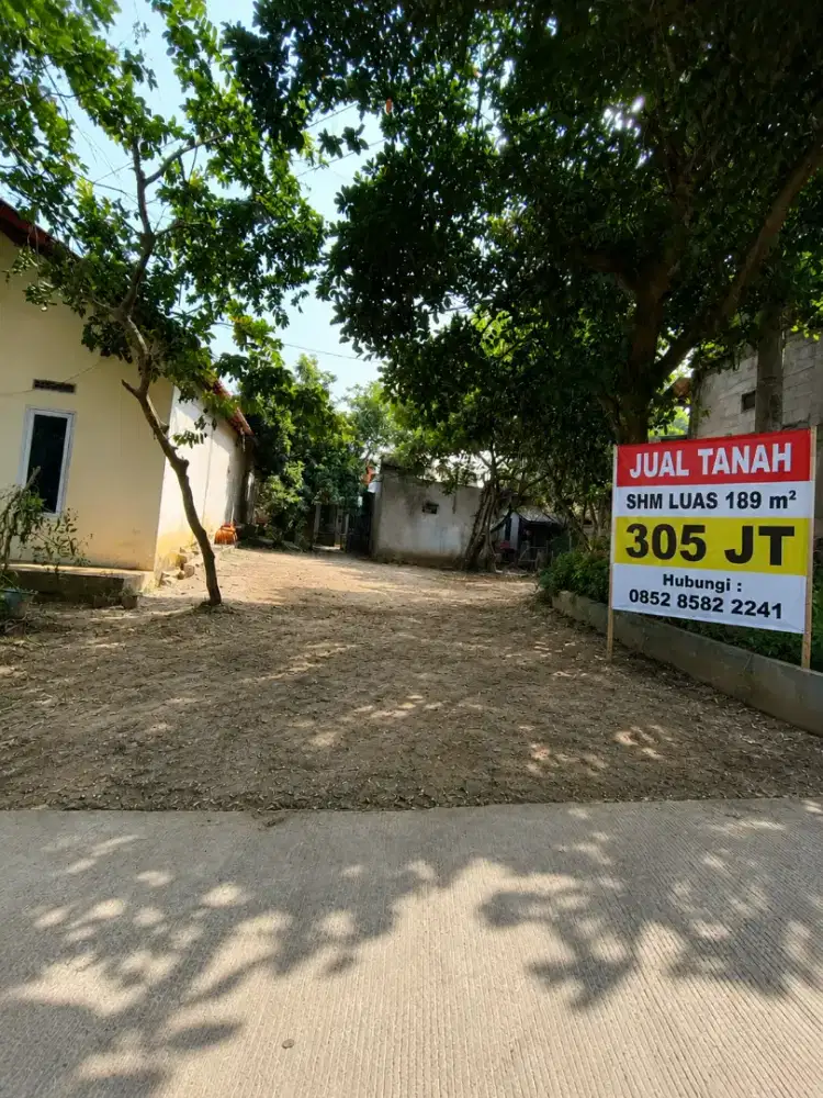 Jual tanah SHM 189 m2 pinggir jalan Cilengkrang Bandung