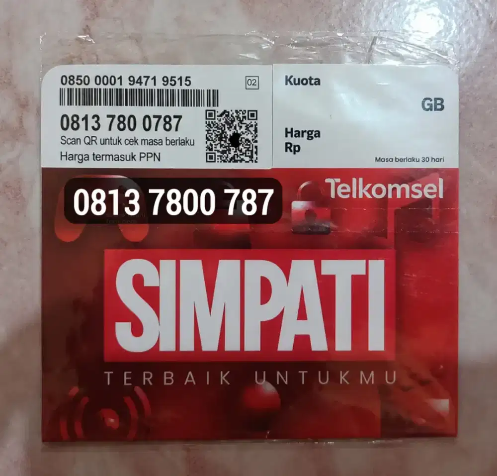 Kartu Telkomsel 11 Digit Nomor Rapi Cantik Kuota 3 GB