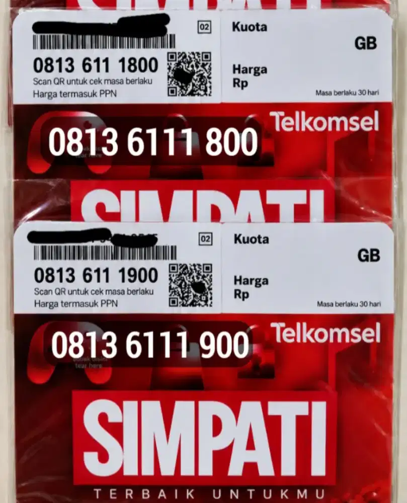 Kartu Telkomsel 11 Digit Nomor Cantik Elegan Kuota 3 GB