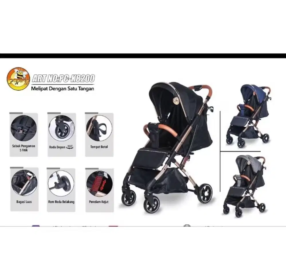 Stroller Lipat Travel Friendly Ringan