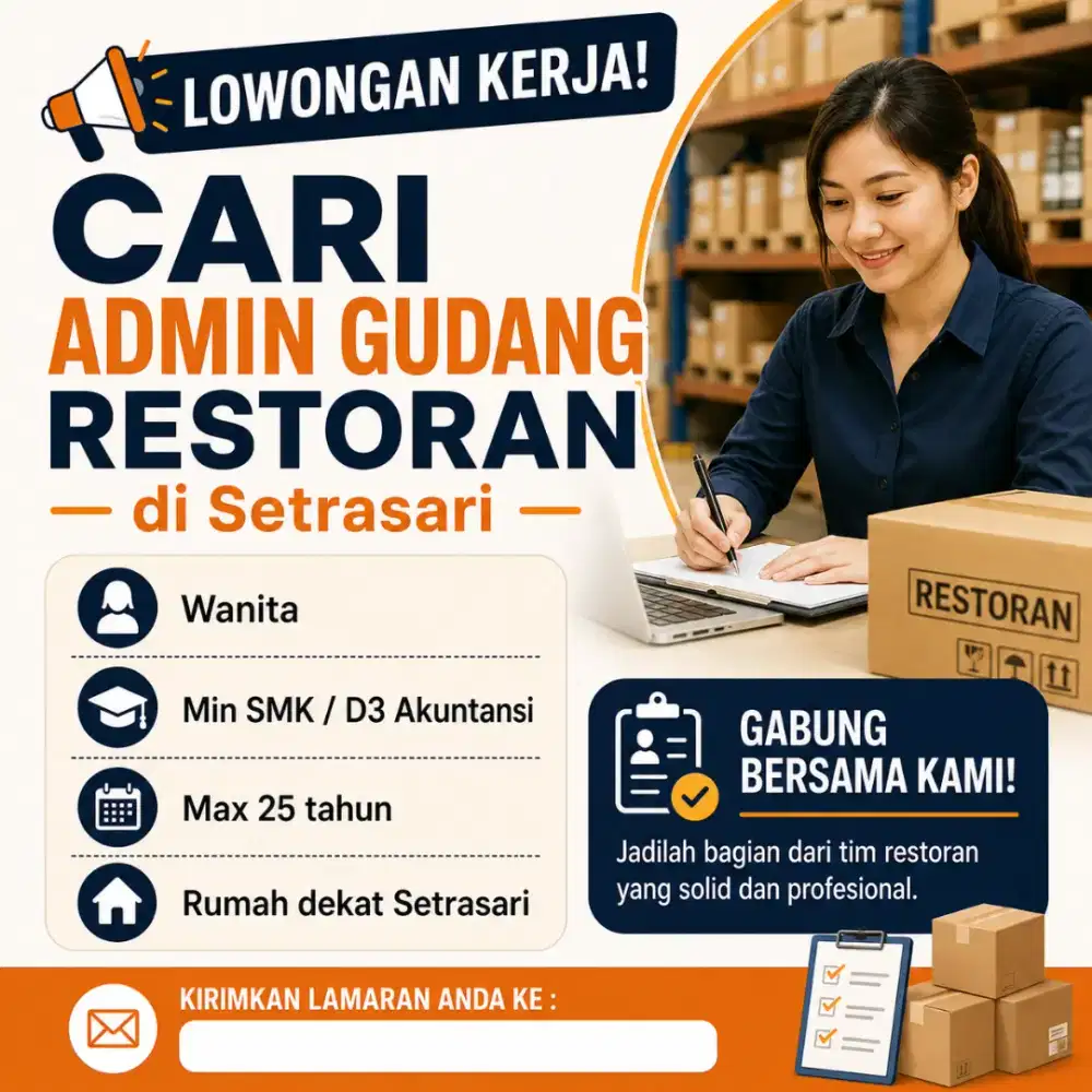 Cari Admin Gudang Restoran