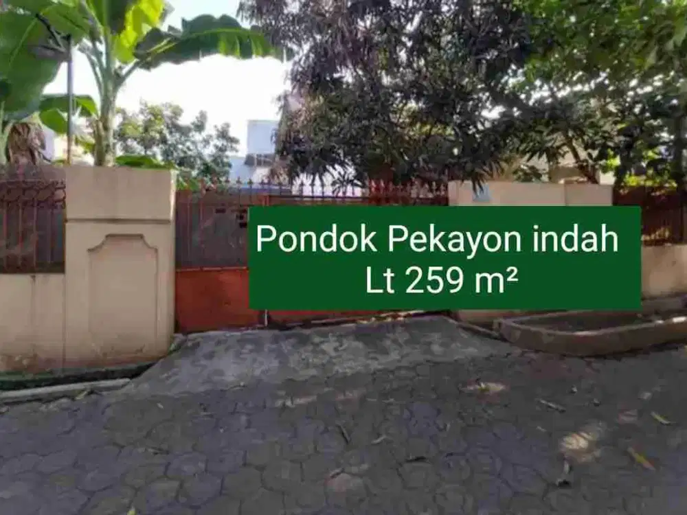 Rumah Lt 259m2 Pondok Pekayon indah Bekasi kota