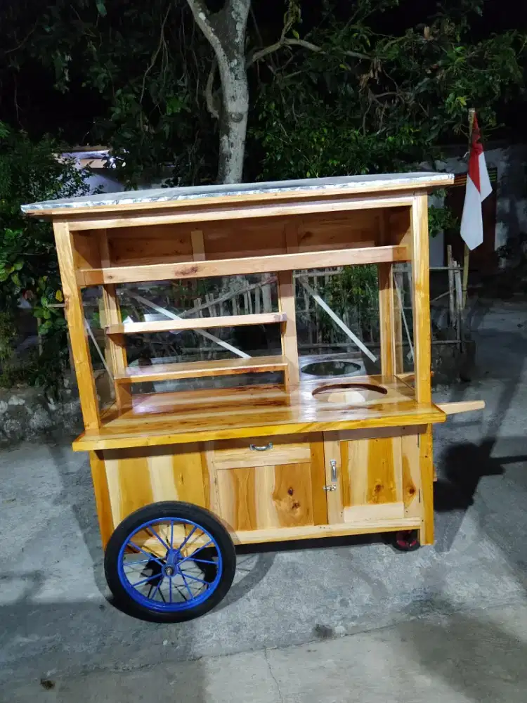 Gerobak Angkringan Bakso Mie Ayam PeceL Bubur Sate Martabak Ronde dlL