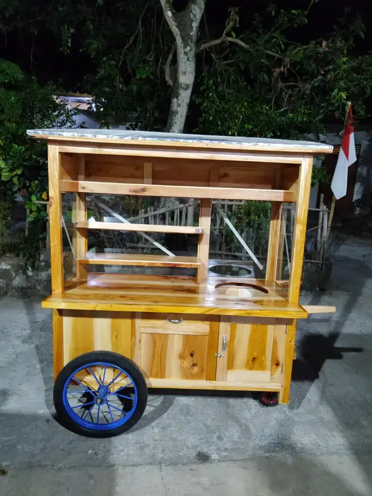 Gerobak Angkringan Bakso Mie Ayam PeceL Bubur Sate Martabak Ronde dlL