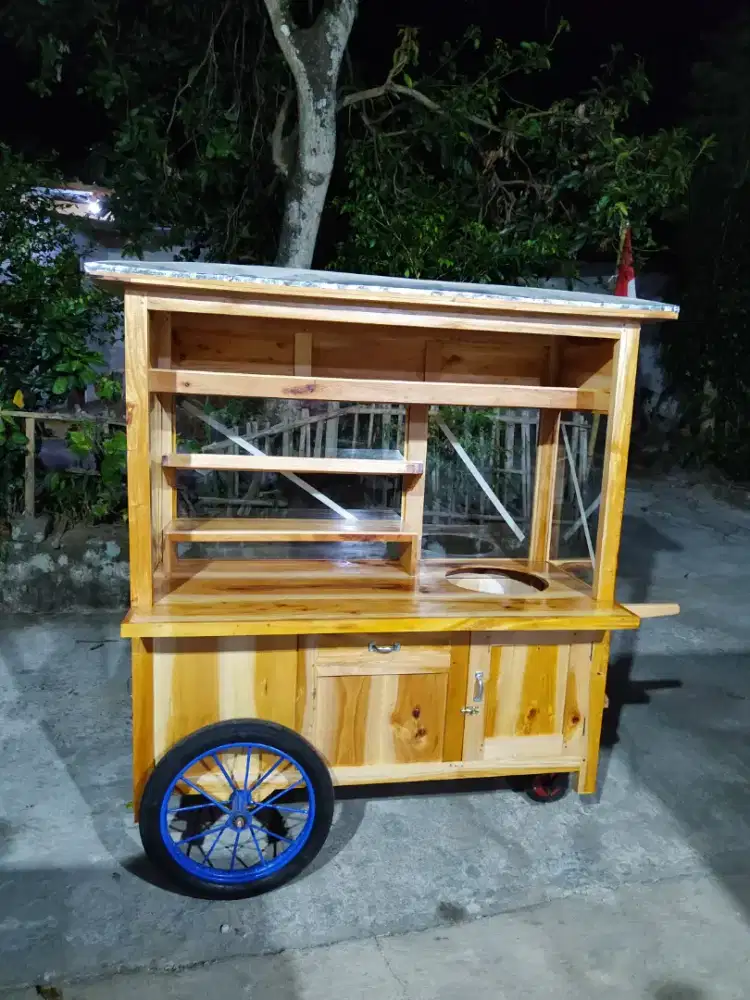 Gerobak Angkringan Bakso Mie Ayam PeceL Bubur Sate Martabak Ronde dlL