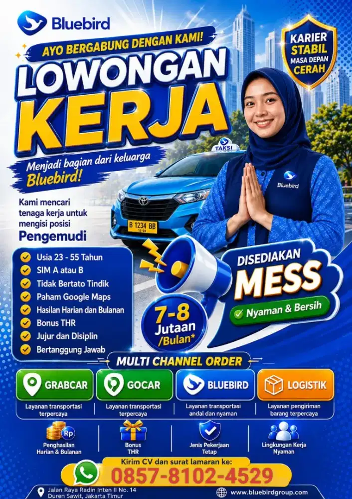 Di Butuhkan 15 Driver/pengemudi