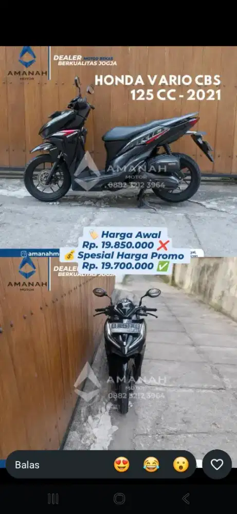 Honda vario 125 th 2021 ab kota