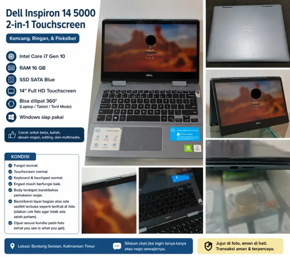 Laptop Dell Inspiron 14 5000 2 in 1 Touchscreen