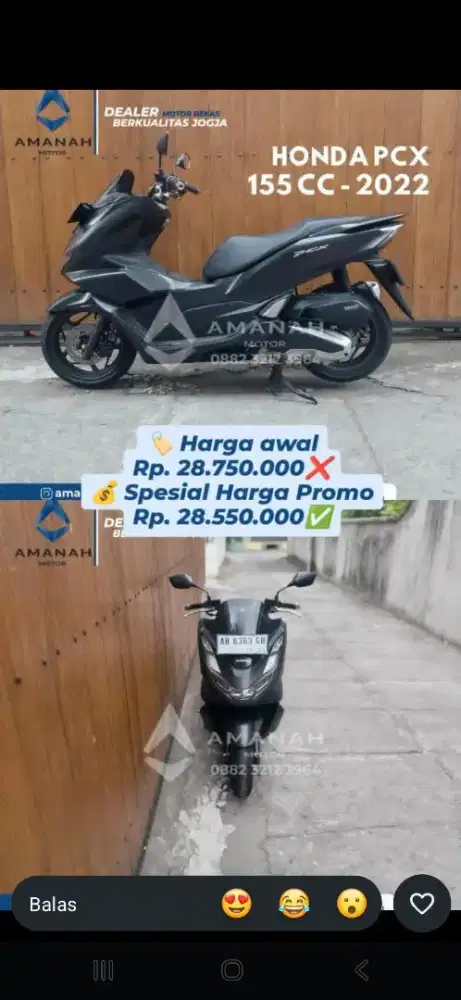 Honda PCX cbs 160 th 2022 ab kota
