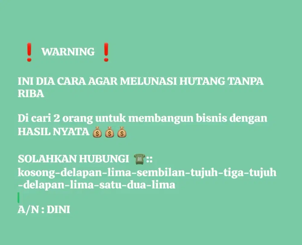 SOLUSI LUNAS HUTANG TANPA RIBA