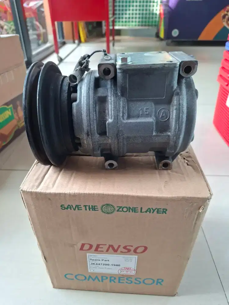 Kompresor AC Mobil Denso copotan Kijang LGX 2004 & Alat servis sepeda
