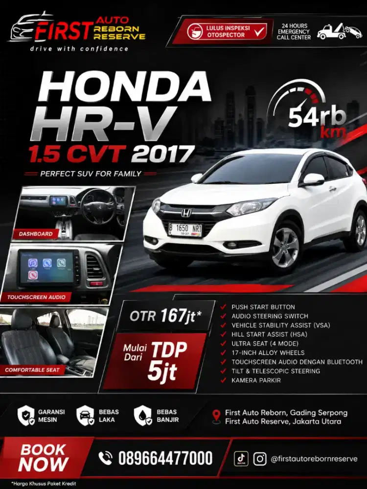 (Low KM ) Honda HRV 1.5 E 2017 CVT