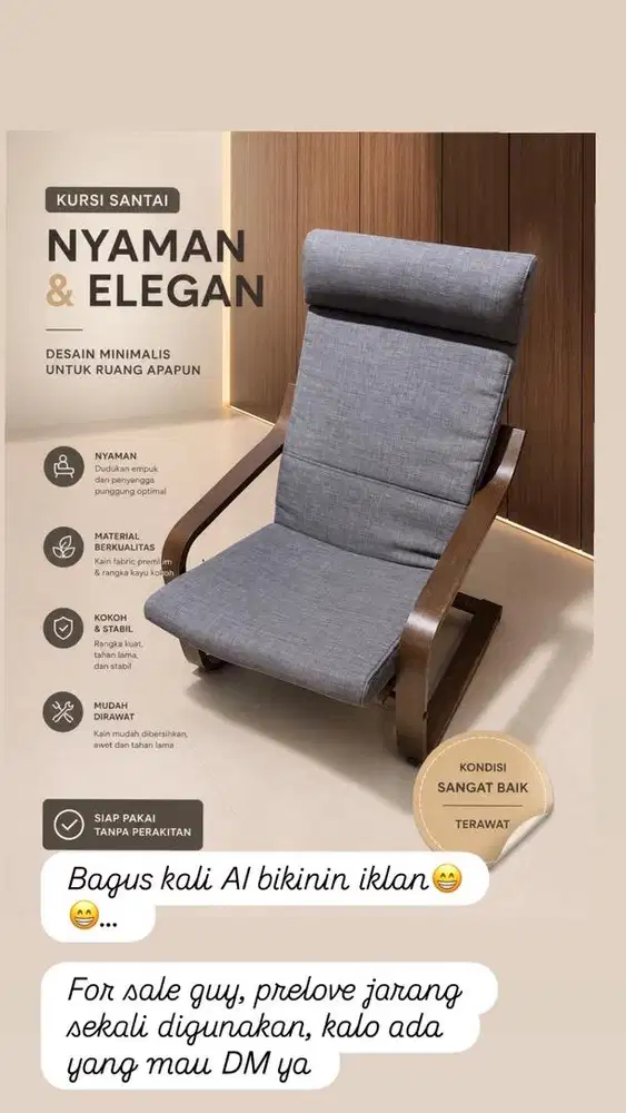 Kursi ikea poang santai