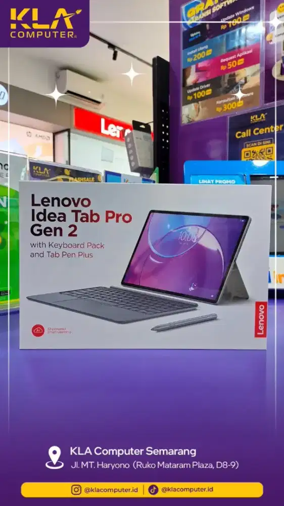 New Produk Lenovo Idea Tab Pro Gen 3 Promo Cicilan bunga 0% di KLA
