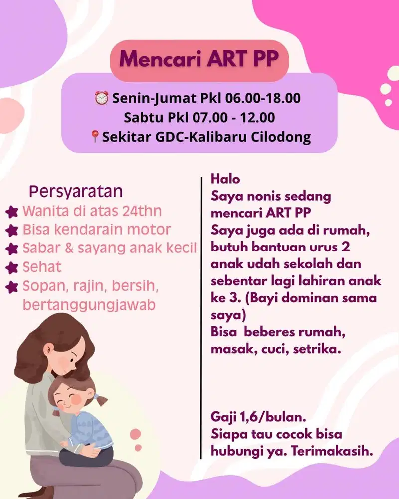 Mencari ART PP di Depok