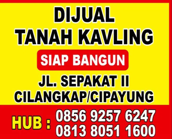 Jual tanah kavling siap bangun