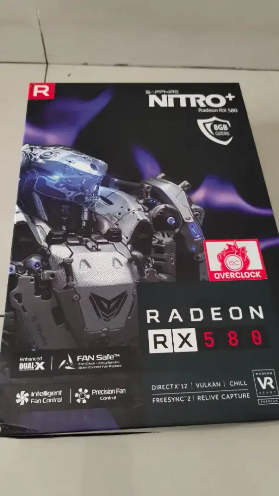 Sapphire RX 580 Nitro+ 8GB - Kondisi bagus terawat - Fullset Dus