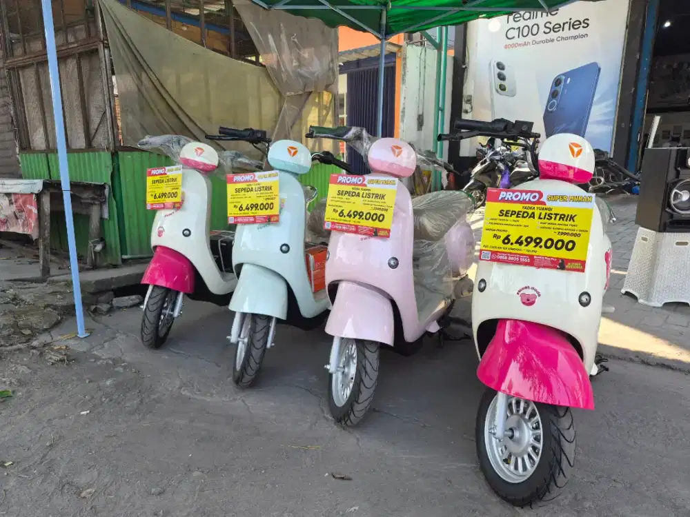SEPEDA LISTRIK POTONGAN SAMPAI 500RB BERGARANSI RESMI