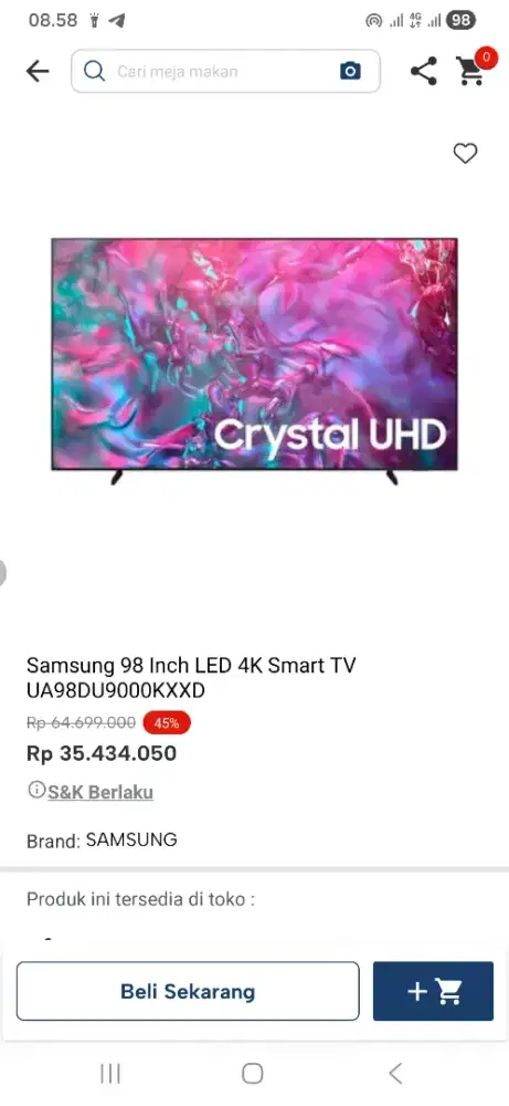 Samsung 98 inch led 4k ua98du900