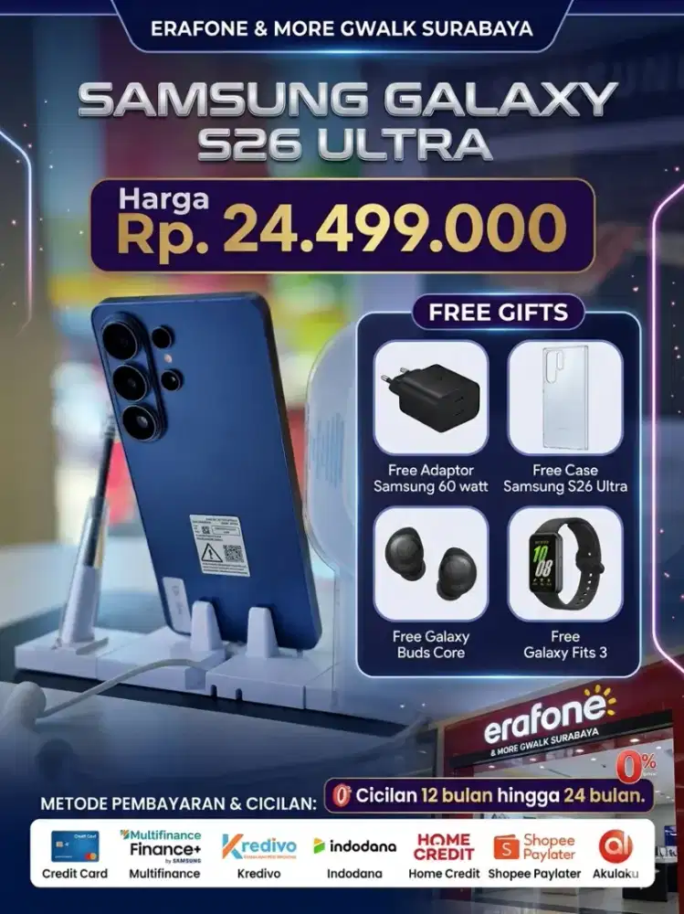 S26 ULTRA 12/256 CICILAN MURAH MERIAH BUNGA RINGAN