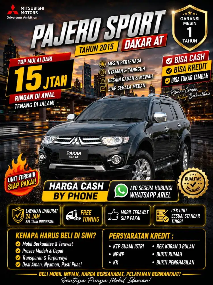 Mitsubishi Pajero sport Dakar AT 2015