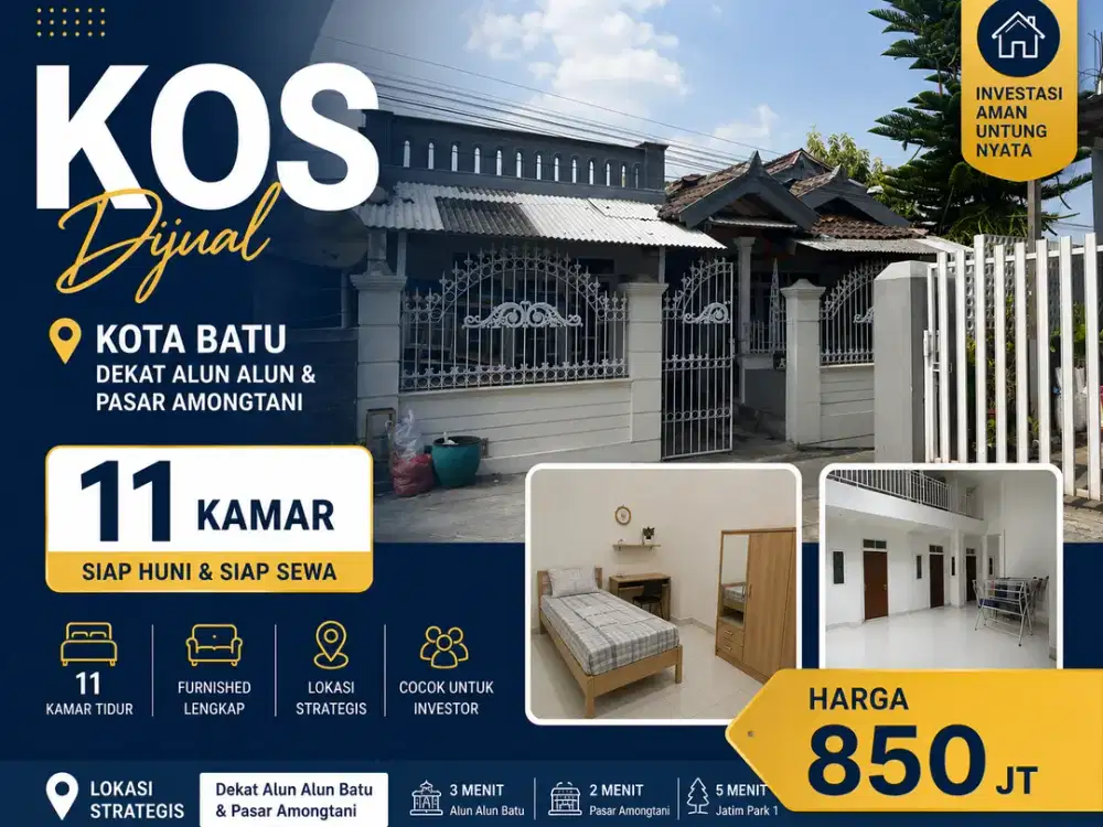Kos Siap Huni Siap Sewa Dekat Alun Alun dan Jatim Park 1