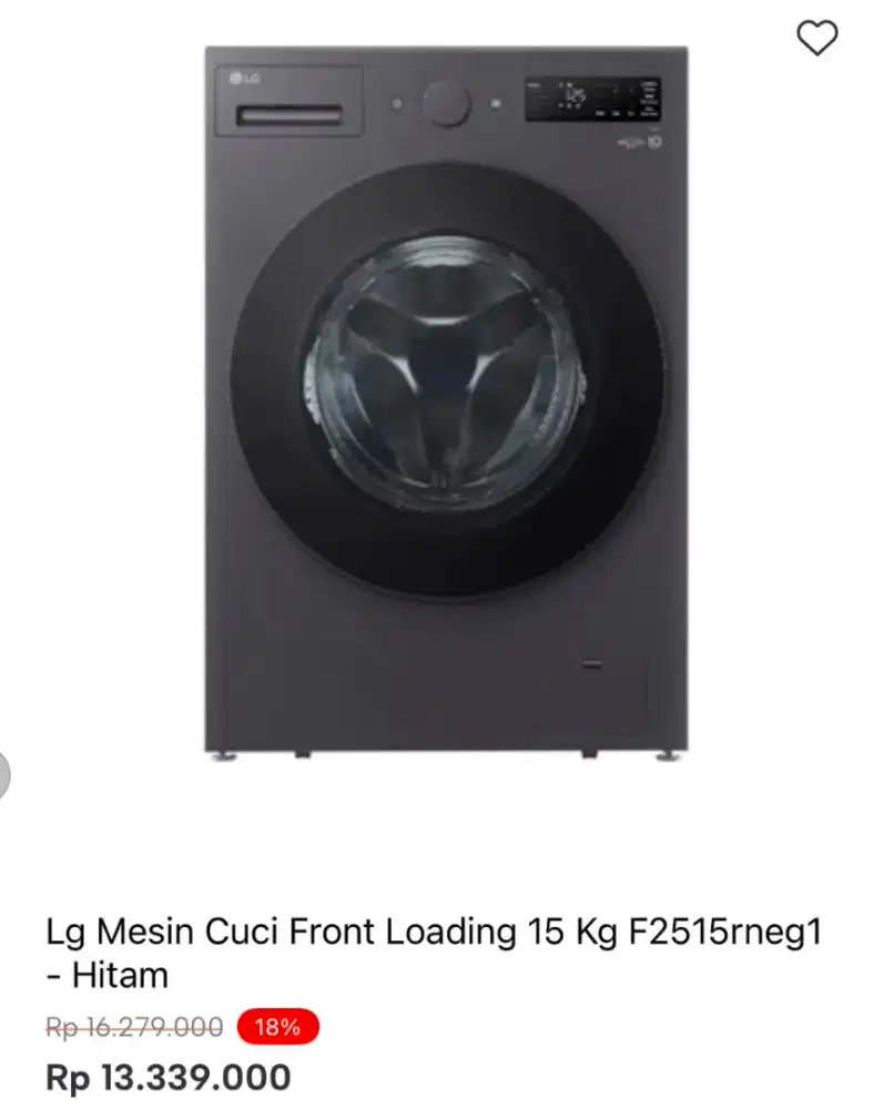 MESIN CUCI LG FRONT LOADING 15KG